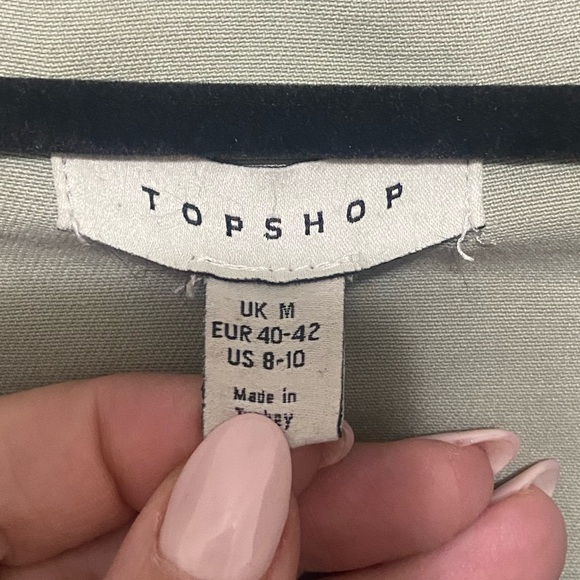 Topshop EUC size M/L light sage green boxy fit shirt jacket button down - Picture 5 of 5